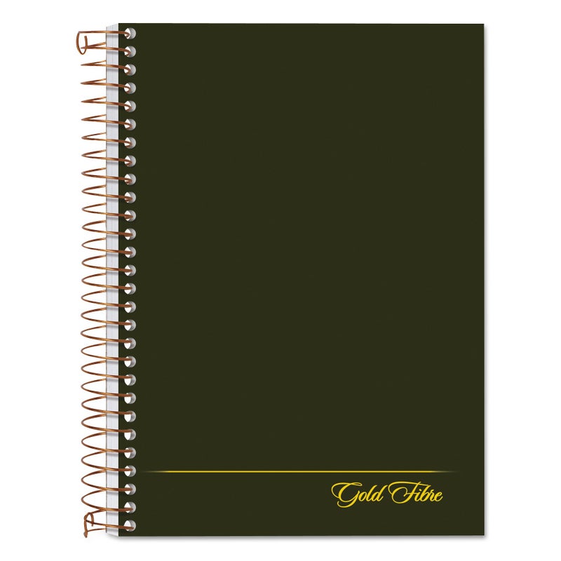 Ampad Gold Fibre Classic Series Personal Notebook, Page and Date Headings with Pocket Cover, Medium Ruling, 100 Sheets (20-801R),White,7" x 5" - Image 1